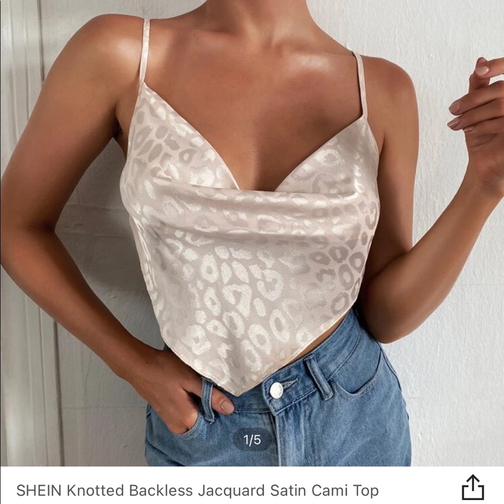 BRAND NEW SHEIN SATIN CROP TOP